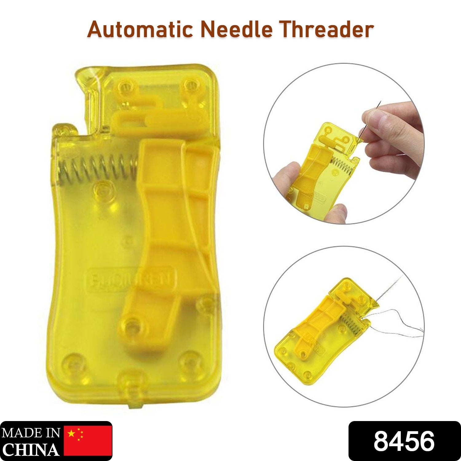 8456 Needle Threader, Stylish Appearance Comfortable Grip Lightweight Portable Automatic Needle Threader for Sewing for Home (1 Pc) 8456 Needle Threader, Stylish Appearance Comfortable Grip Lightweight Portable Automatic Needle Threader for Sewing for Home (1 Pc)
